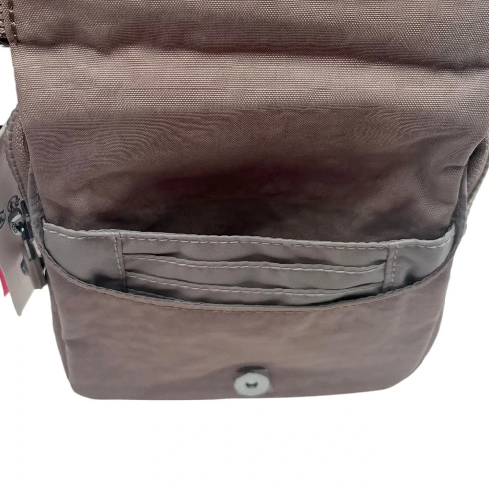 Kipling Eldorado Women's Small Nylon Crossbody Bag Tan Beige Water Resistant